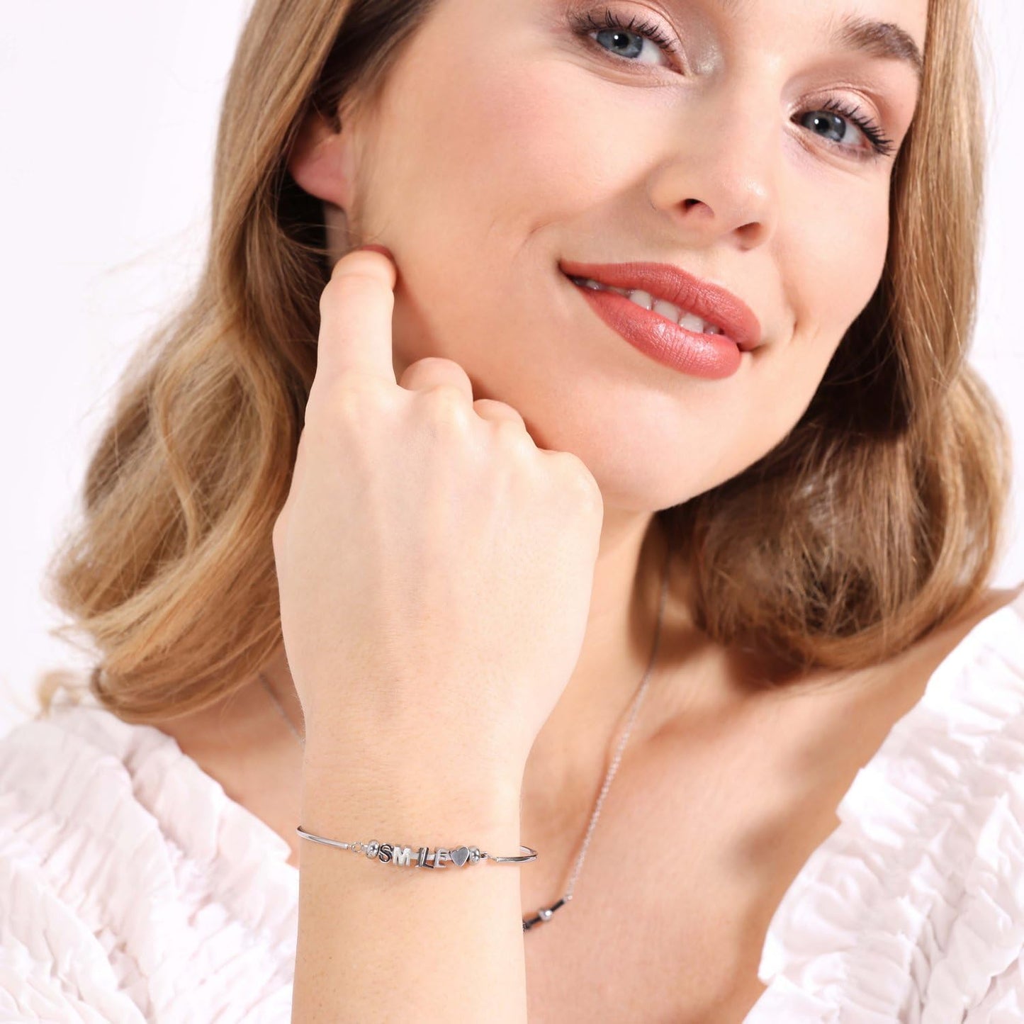 Dames Armband bangle voor charms - Staal - Armband - Cadeau - 6 cm - Zilverkleurig