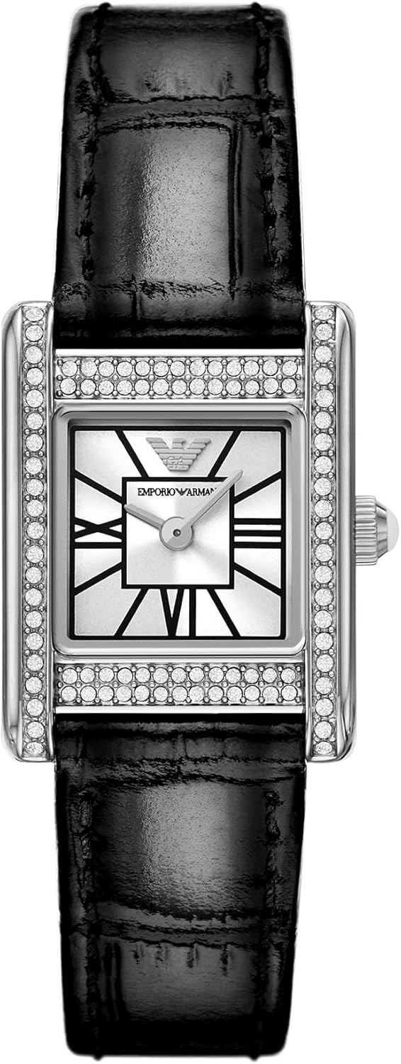 Emporio Armani horloge voor dames, kwartsuurwerk en kastmaat 31 mm met roestvrij stalen, lederen of siliconen band