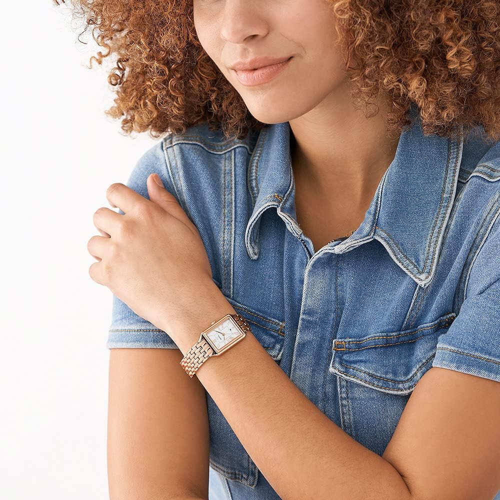 FOSSIL Raquel horloge voor dames, Quartz uurwerk met drie wijzers en een roestvrij stalen band