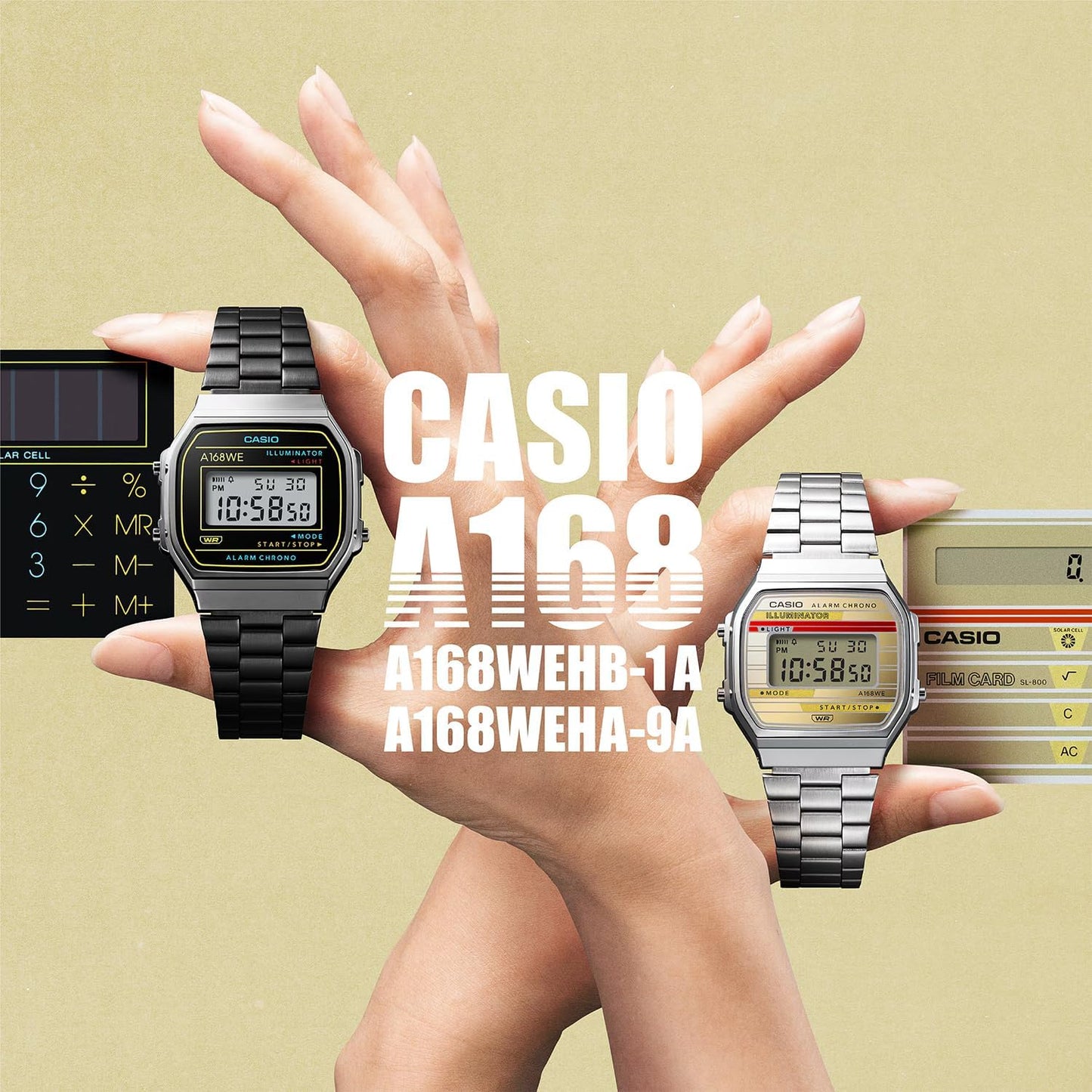 Casio Digitaal kwartshorloge voor volwassenen, uniseks, met roestvrijstalen armband