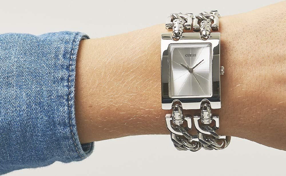 Guess analoog dameshorloge Heavy Metal met roestvrijstalen armband