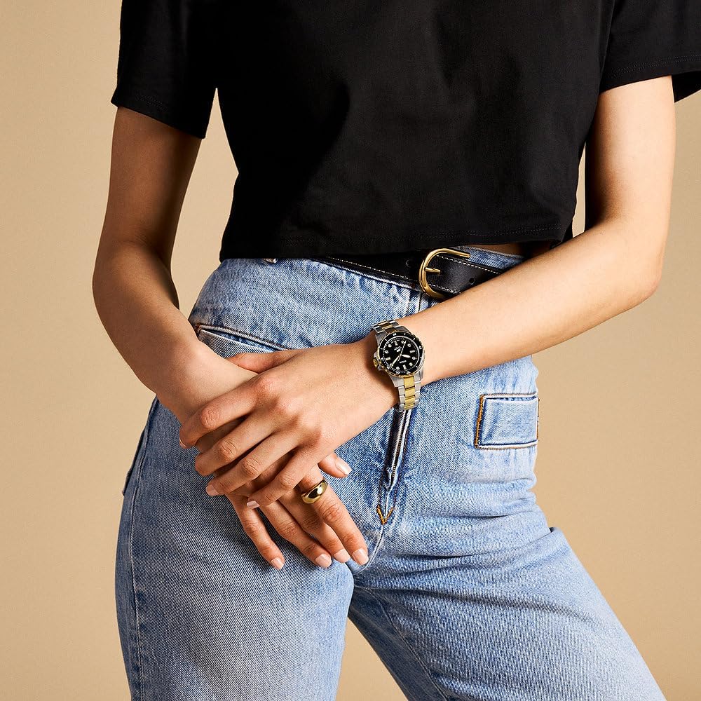 Fossil Blue dive Watch for Women, Quartz movement with Stainless steel or Leather Strap