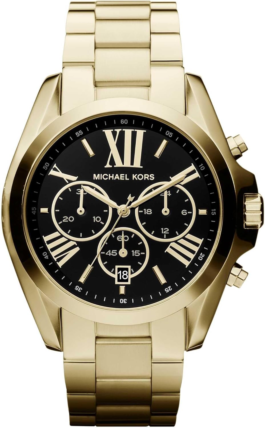 Michael Kors Brecken Horloge voor heren, uurwerk met chronograaf en roestvrij stalen of lederen band