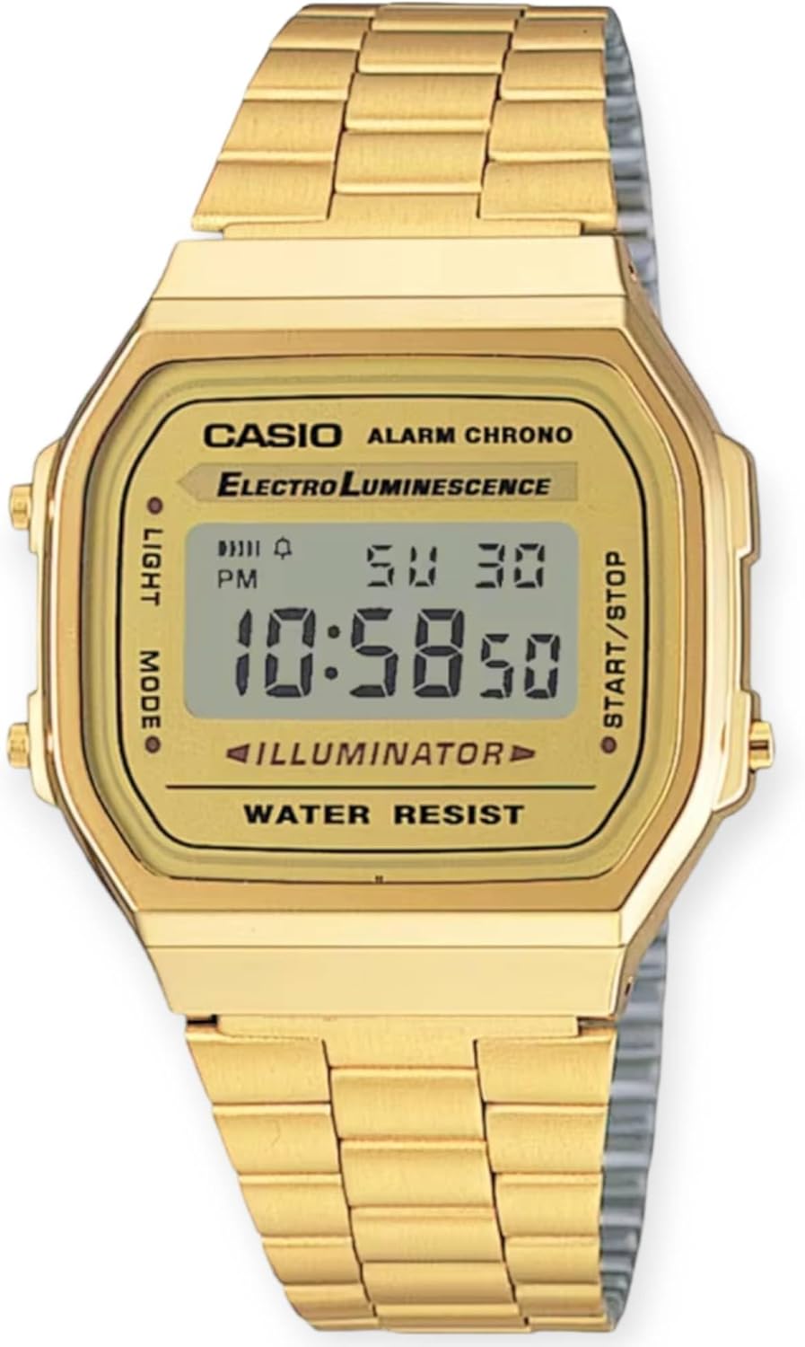 Casio Gouden herenhorloge collectie # A-168WG-9, goud, klassiek of luxe, goud, klassiek of luxe, Goud, Klassiek of luxe