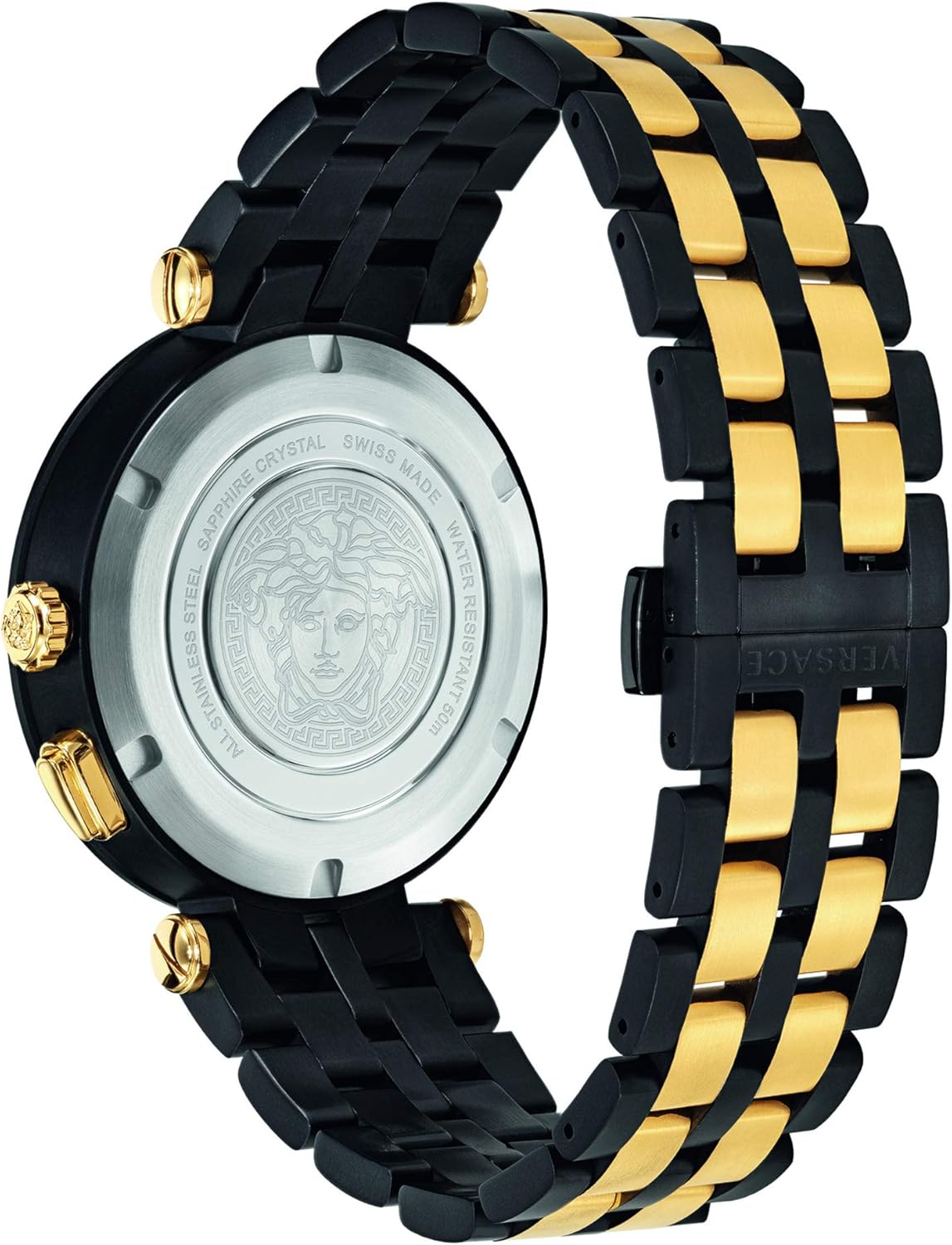 Versace Heren analoog kwartshorloge met roestvrij stalen armband VEBV00619