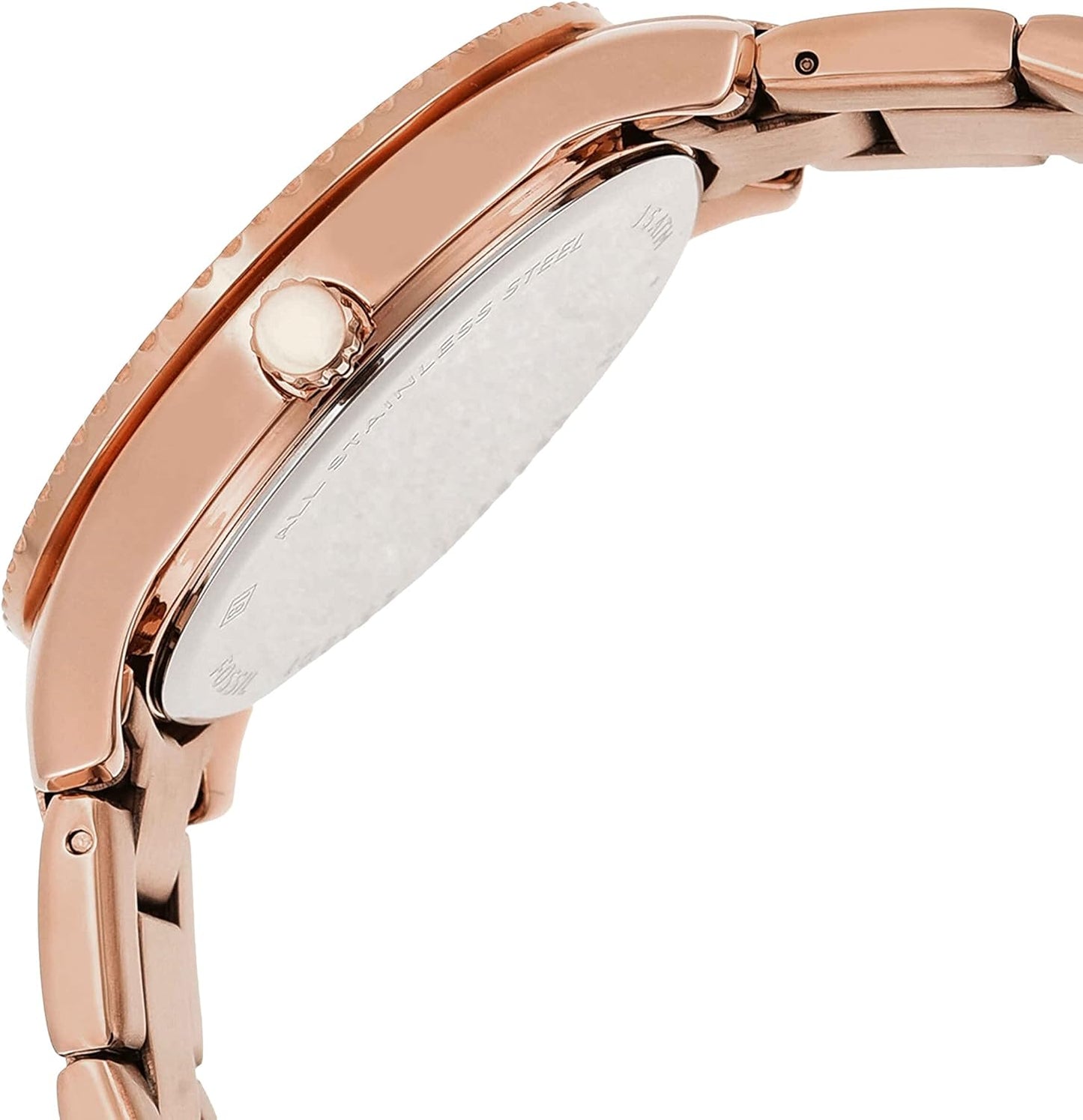 Fossil Stella horloge voor dames, chronograaf uurwerk met roestvrij stalen of leren band