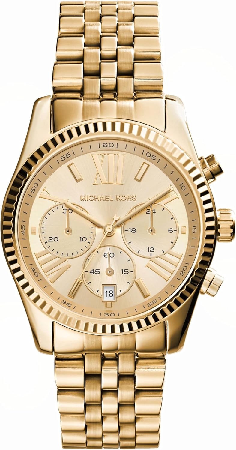 Michael Kors Lexington Horloge voor dames, uurwerk met roestvrij stalen of lederen band