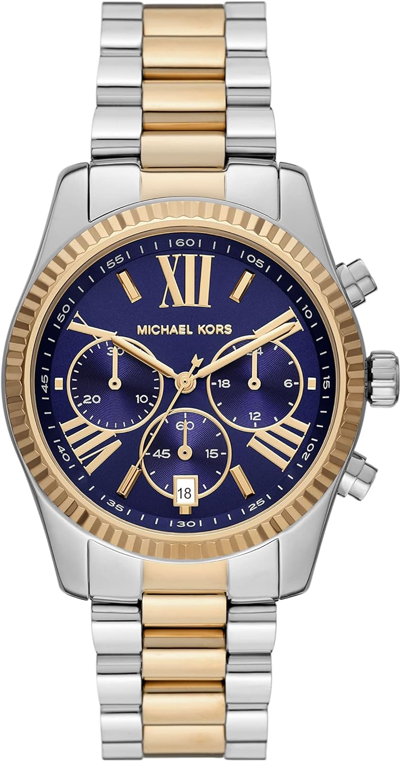 Michael Kors Lexington Horloge voor dames, uurwerk met roestvrij stalen of lederen band