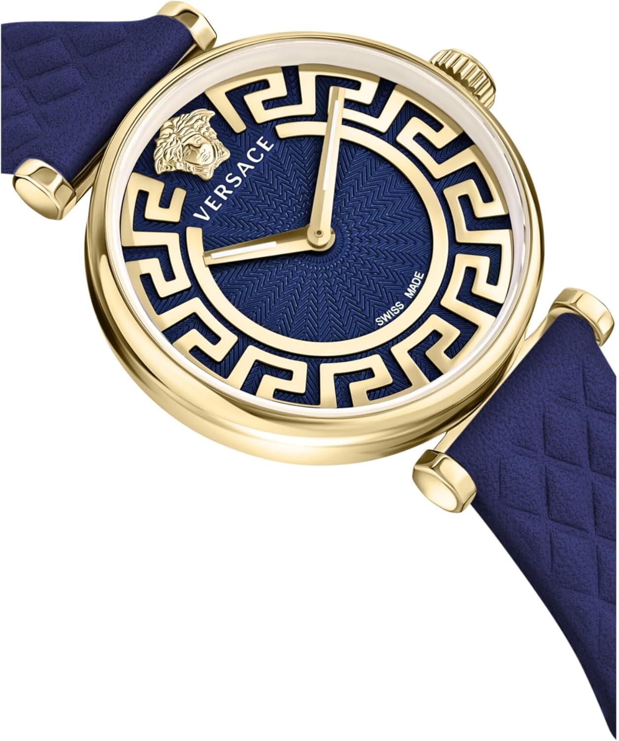 Versace Dameshorloge Lady lederen armband blauw 35mm VE1CA0223
