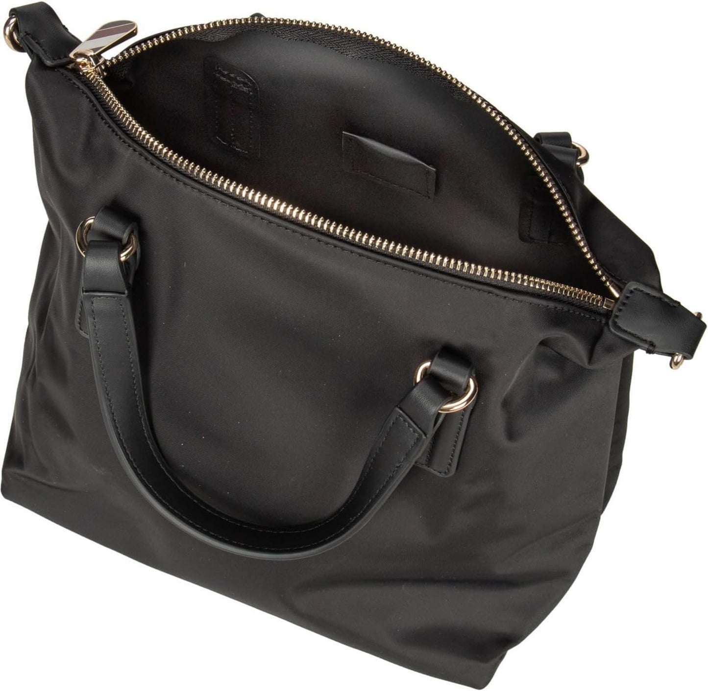 Tommy Hilfiger Dames Poppy Th Small Tote Aw0aw15640, één maat, Zwart (zwart), One Size