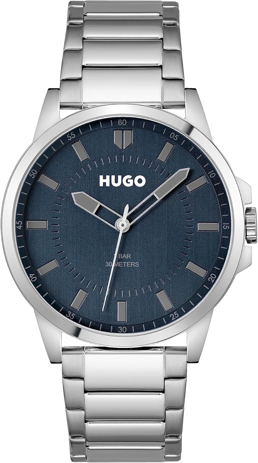 HUGO Analoog kwartshorloge voor heren, met roestvrij stalen armband 1530186