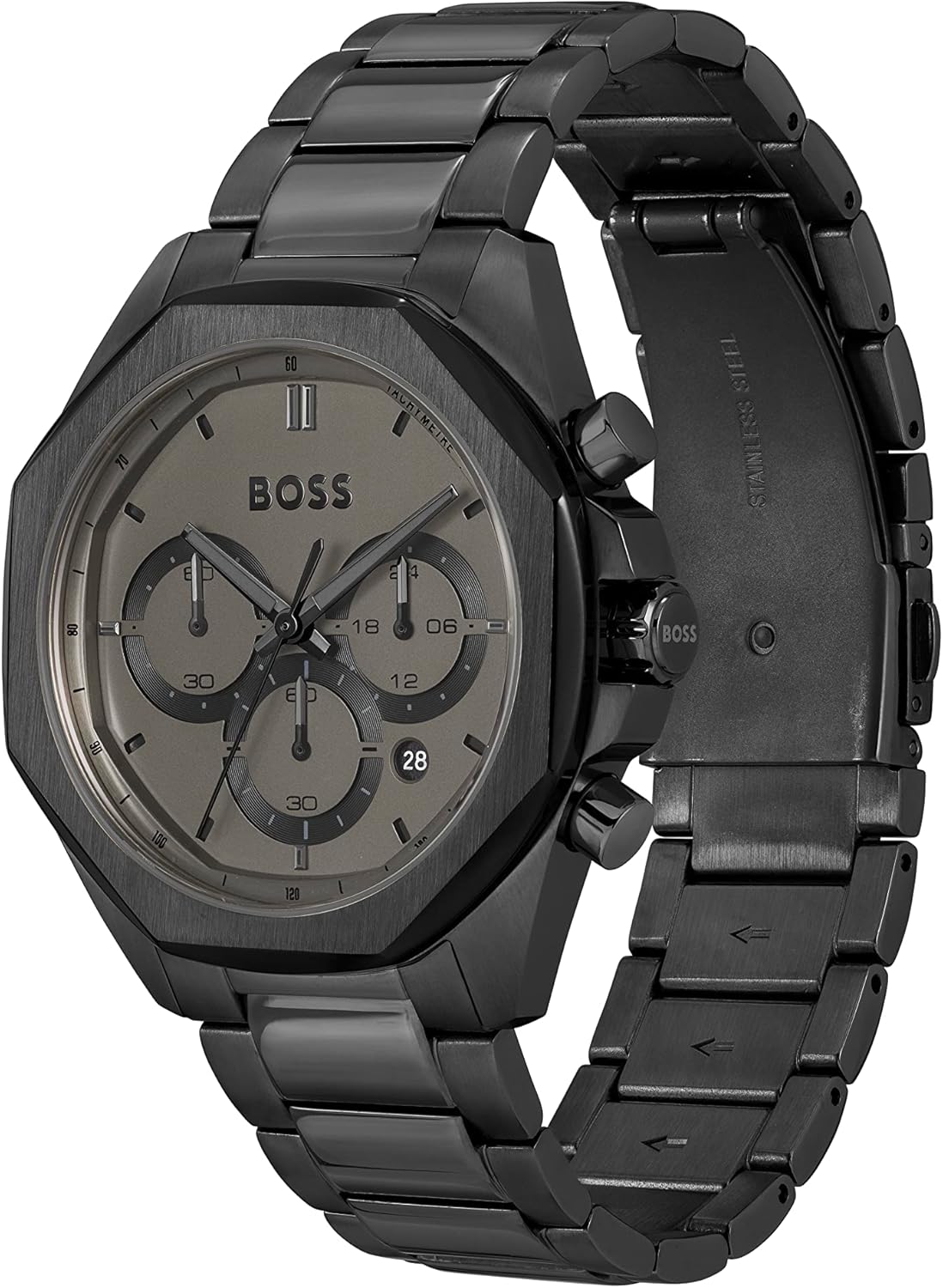 BOSS Chronograph Quartz horloge voor heren met zwarte roestvrijstalen armband - 1514016