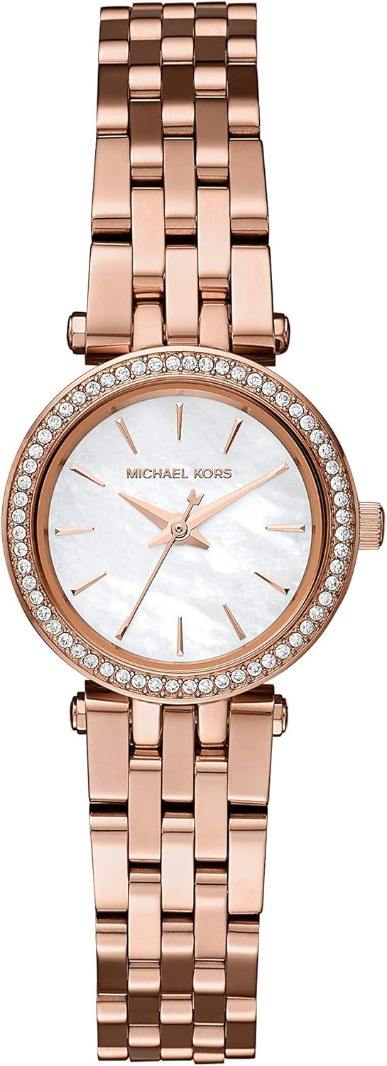 Michael Kors Darci horloge voor dames, uurwerk met roestvrij stalen of lederen band