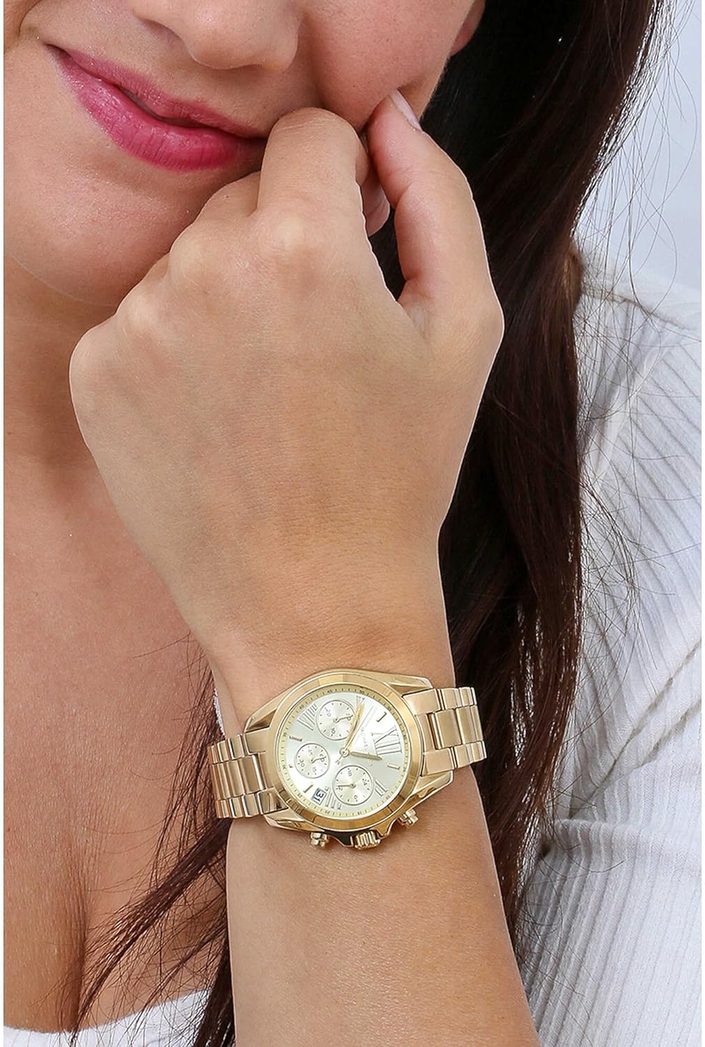 Michael Kors Brecken Horloge voor heren, uurwerk met chronograaf en roestvrij stalen of lederen band