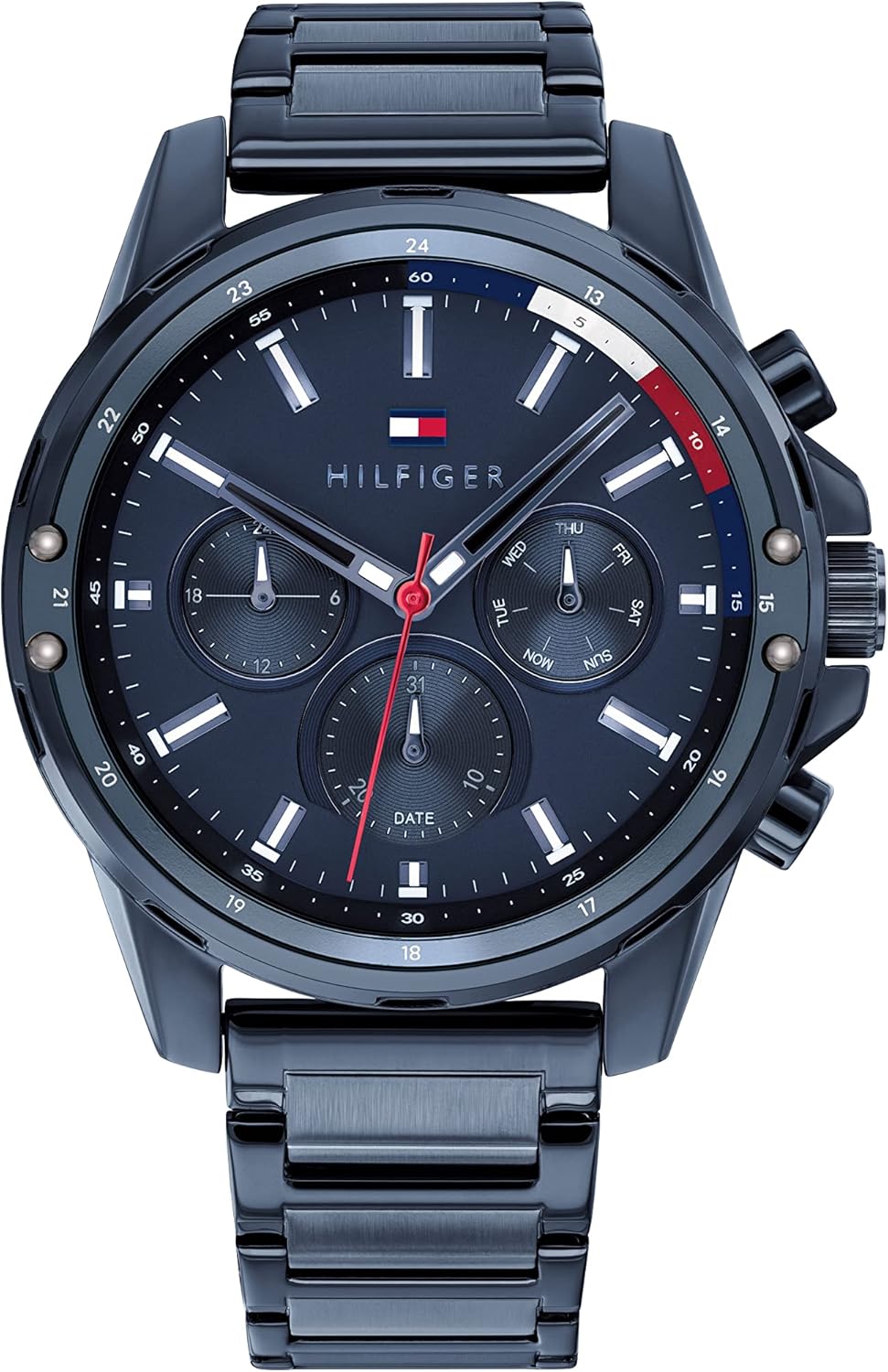 Tommy Hilfiger Multi-wijzerplaat kwarts horloge voor heren roestvrij stalen armband