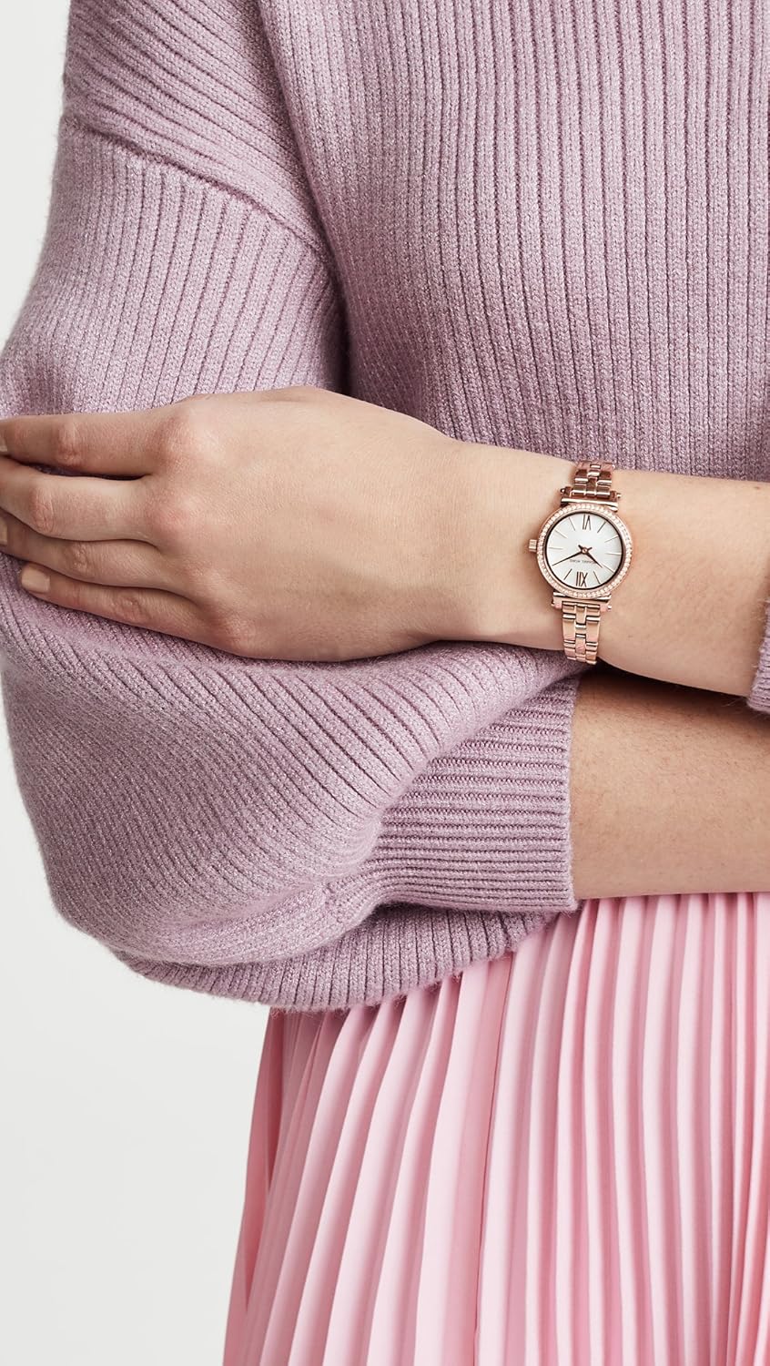 Michael Kors Sofie Horloge voor dames, kwartsuurwerk met horlogeband van roestvrij staal of leder