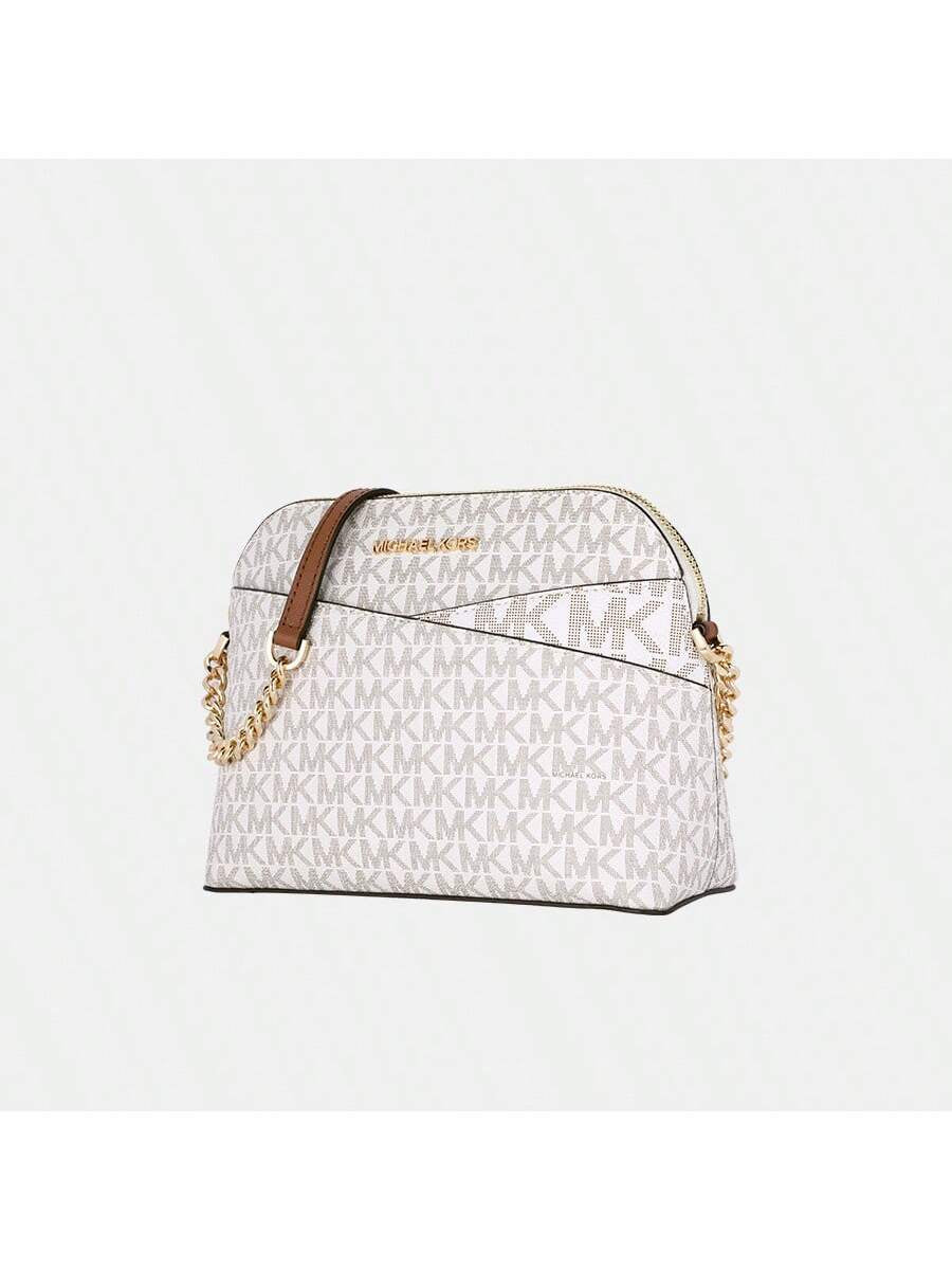 Michael Kors Michael_Kors | Jet Set Travel Medium Logo Dome Crossbody Bag Travel Purses and Bags Women Bags for Women