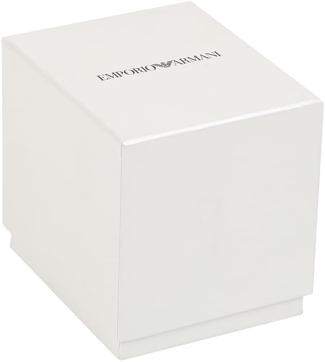 Emporio Armani Herenhorloge met drie wijzers, roestvrijstalen horloge, 43 mm kastgrootte