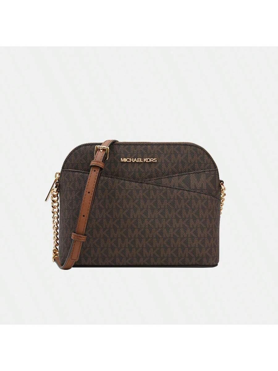 Michael Kors Michael_Kors | Jet Set Travel Medium Logo Dome Crossbody Bag Travel Purses and Bags Women Bags for Women