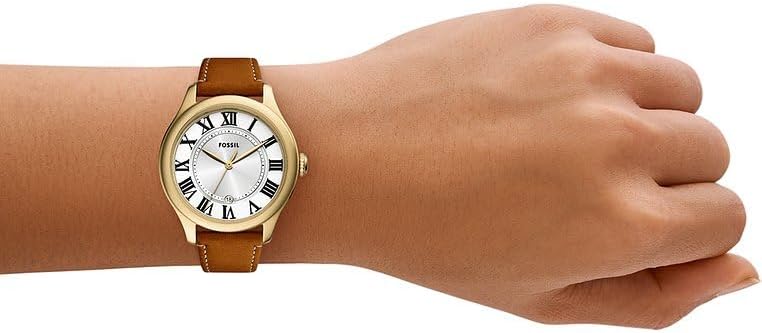 Fossil Harlow Horloge voor Dames, Quartz uurwerk met Roestvrijstalen of Leren Band,