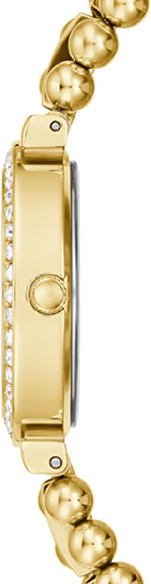 GUESS Women's Quartz Dress Watch with Stainless Steel Strap, Gold, 14 (Model: GW0401L2)