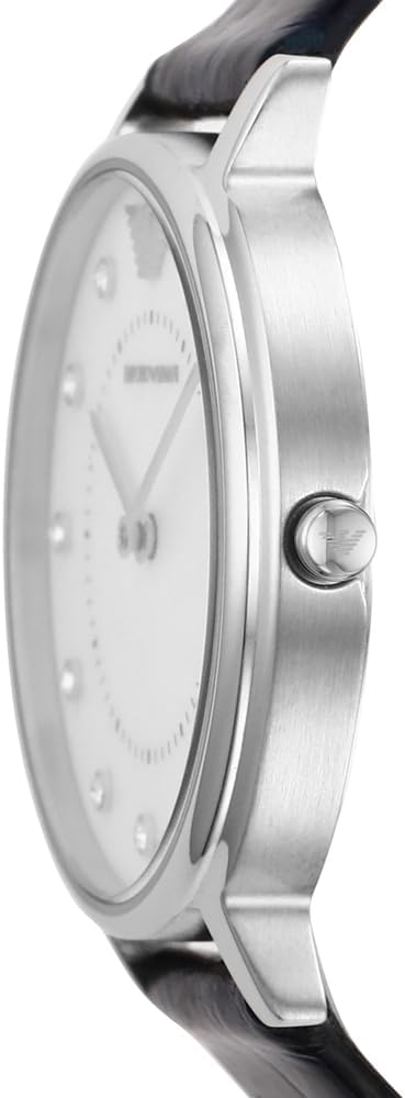 Emporio Armani dames met twee handblauwe lederen horloge
