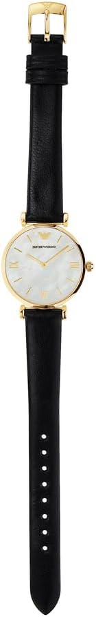 Emporio Armani dames met twee handblauwe lederen horloge