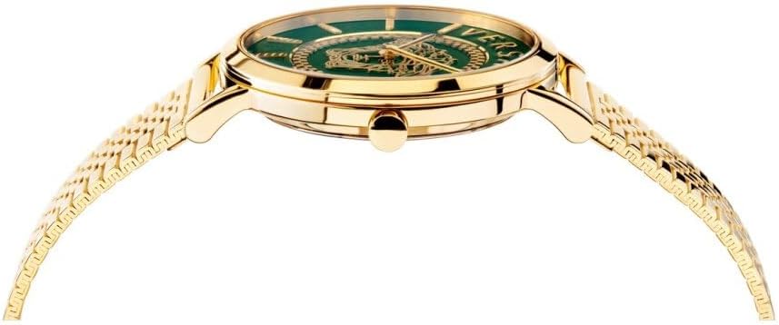 Versace Dameshorloge V-Essential Gold, groen 36 mm VEK400921, goud, armband