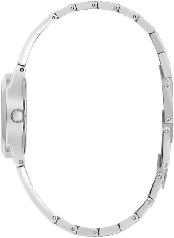 Guess Dames 26 mm horloge - tweekleurige G-Link zilveren wijzerplaat tweekleurige kast