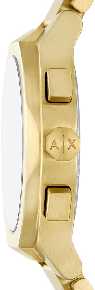 Armani Exchange Heren analoog quartz horloge met roestvrij stalen band AX4180, Goud