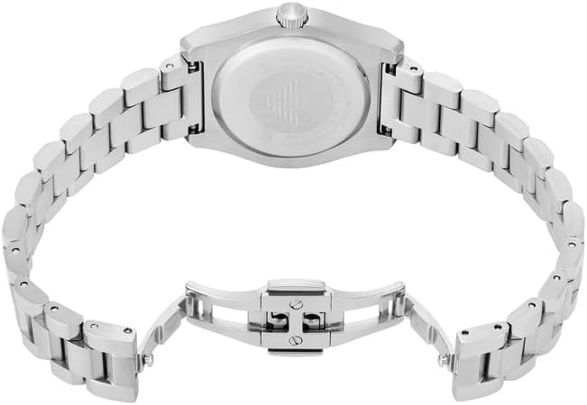 Emporio Armani Horloge Voor Dames, Driehandig Quartz uurwerk en 32mm kastmaat met roestvrij stalen, lederen of siliconen band