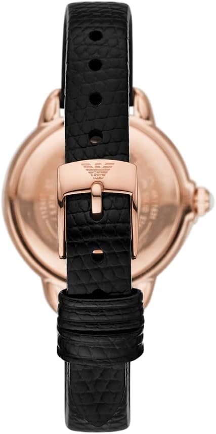 Emporio Armani Horloge Voor Dames, Quartz uurwerk en 36mm kastmaat met roestvrij stalen, lederen of siliconen band