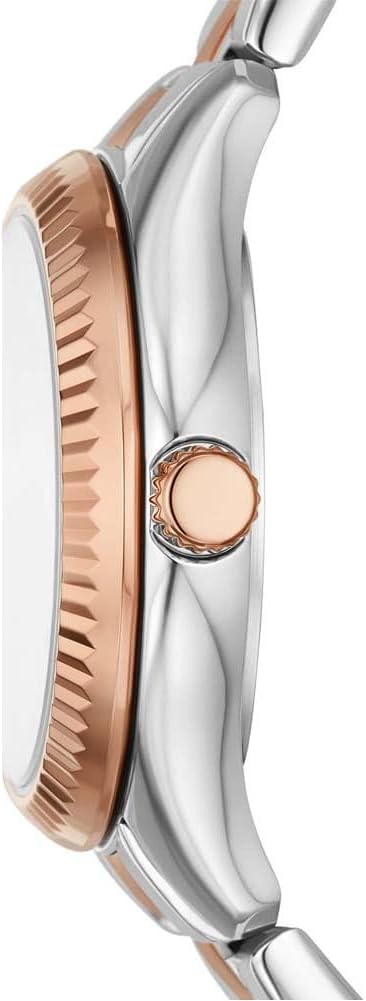 Fossil Vrouwen Analoge Quartz Horloge Met Roestvrij Stalen Band BQ3928, Zilver, armband