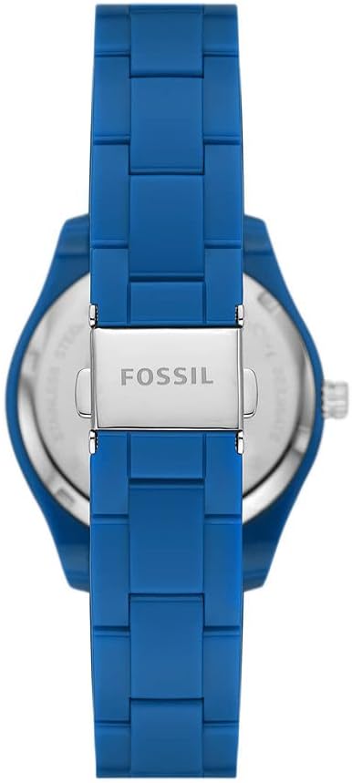 Fossil Stella horloge voor dames, chronograaf uurwerk met roestvrij stalen of leren band