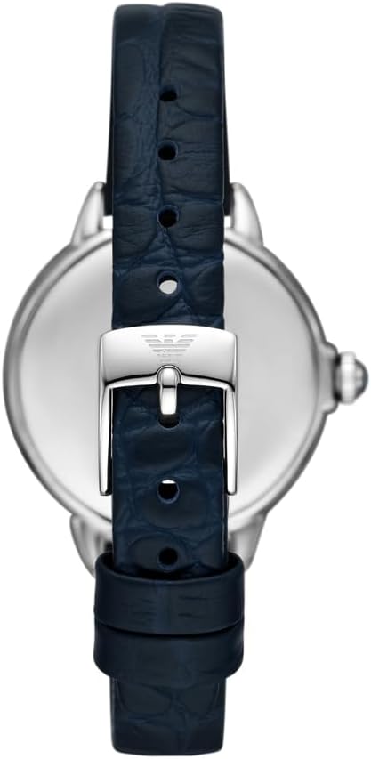 Emporio Armani Horloge Voor Dames, Quartz uurwerk en 36mm kastmaat met roestvrij stalen, lederen of siliconen band