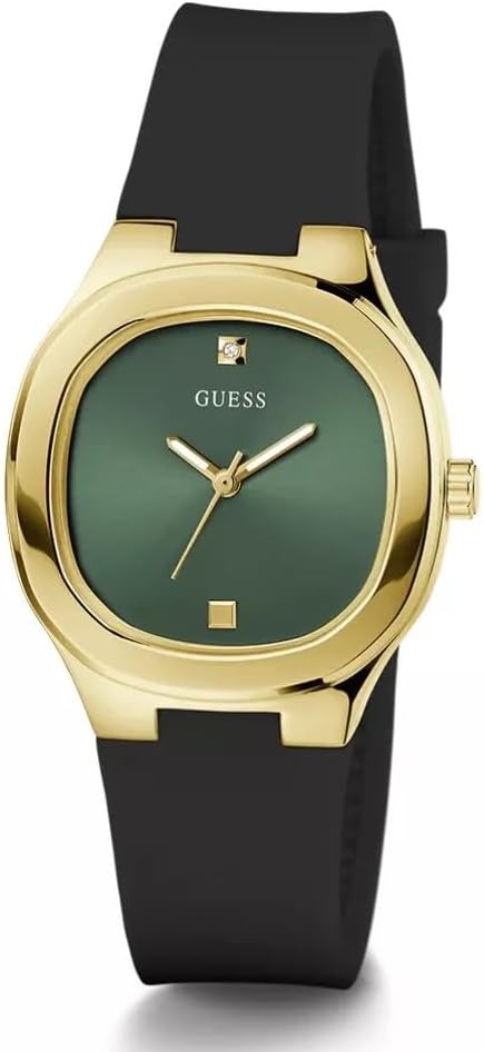 Guess Dames 32mm Horloge - Gouden Tone Armband Champagne Dial Gold Tone Case