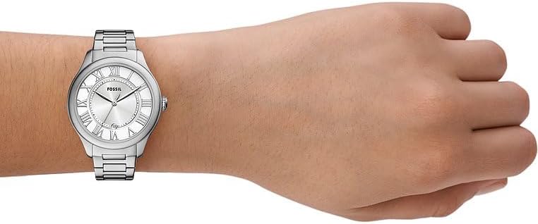 Fossil Harlow Horloge voor Dames, Quartz uurwerk met Roestvrijstalen of Leren Band,