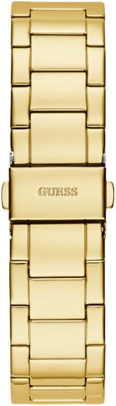 GUESS Dames sport multifunctionele Glitz met kristallen 36 mm horloge - roze wijzerplaat rose goudkleurige roestvrijstalen kast en armband