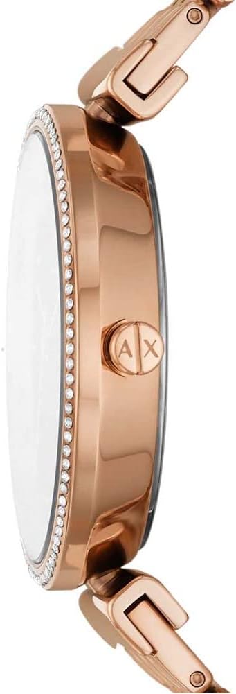 Armani Exchange Roségoudkleurig Roestvrijstalen Horloge met Drie Wijzers