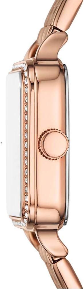 Fossil Colleen Drie-Hand Roestvrij Staal Horloge voor Vrouwen, Wit/Rose Goud, Wit/Rose Goud, Modern