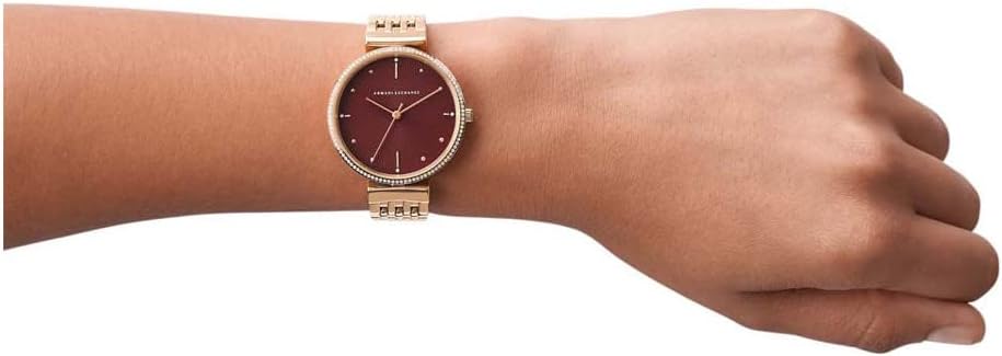 Armani Exchange Roségoudkleurig Roestvrijstalen Horloge met Drie Wijzers