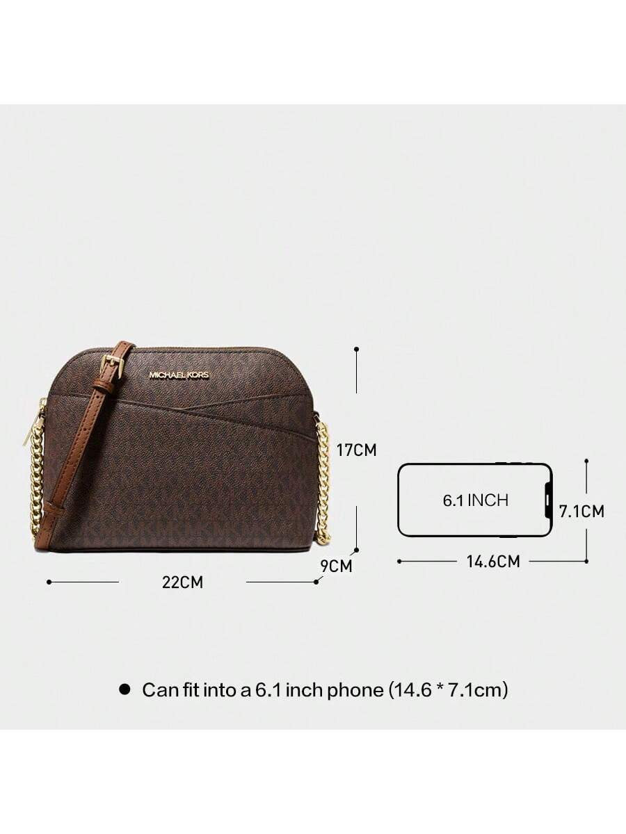 Michael Kors Michael_Kors | Jet Set Travel Medium Logo Dome Crossbody Bag Travel Purses and Bags Women Bags for Women
