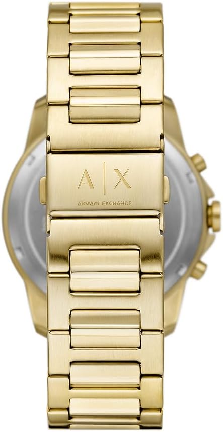 Armani Exchange herenhorloge, chronograaf uurwerk, roestvrij staal, met een kastmaat van 44 mm en een siliconen of stalen horlogeband