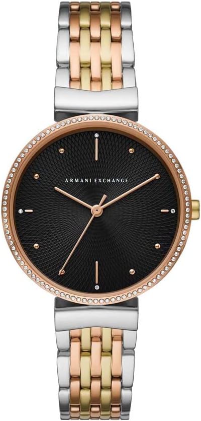 Armani Exchange horloge voor dames, driehandig uurwerk, roestvrij stalen horloge met een 36mm kastmaat