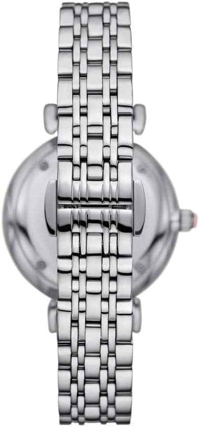 Emporio Armani Analoog kwartshorloge voor dames met roestvrij stalen armband AR11686, zilver
