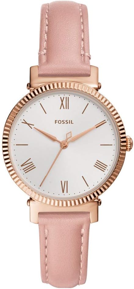 Fossil Daisy horloge voor dames, Quartz uurwerk met roestvrij stalen of leren band