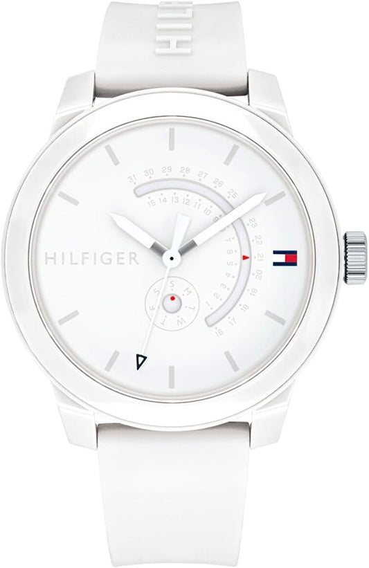 Tommy Hilfiger Unisex analoog kwartshorloge met siliconen armband 1791481, Band