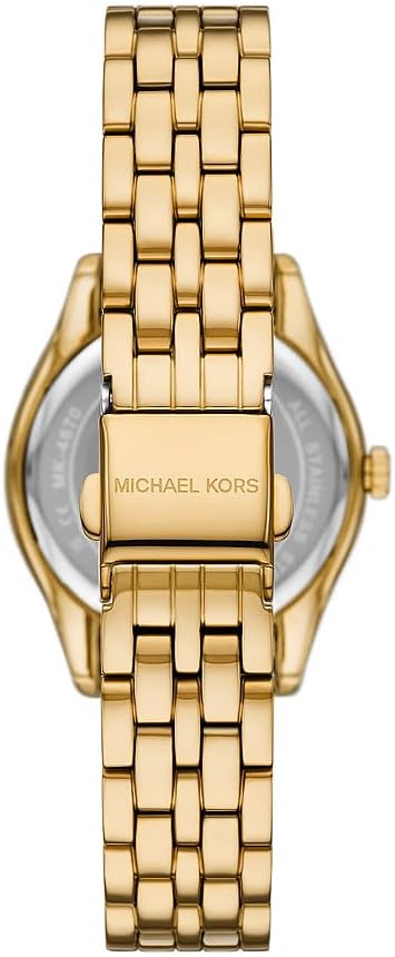 Michael Kors Vrouwen Analoge Quartz Horloge Met Roestvrij Stalen Band MK4870, Goud, armband