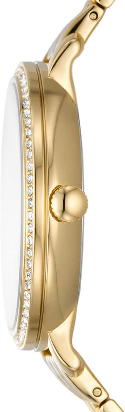 Fossil Jacqueline Watch for Women, Quartz movement with Stainless steel and leather Strap