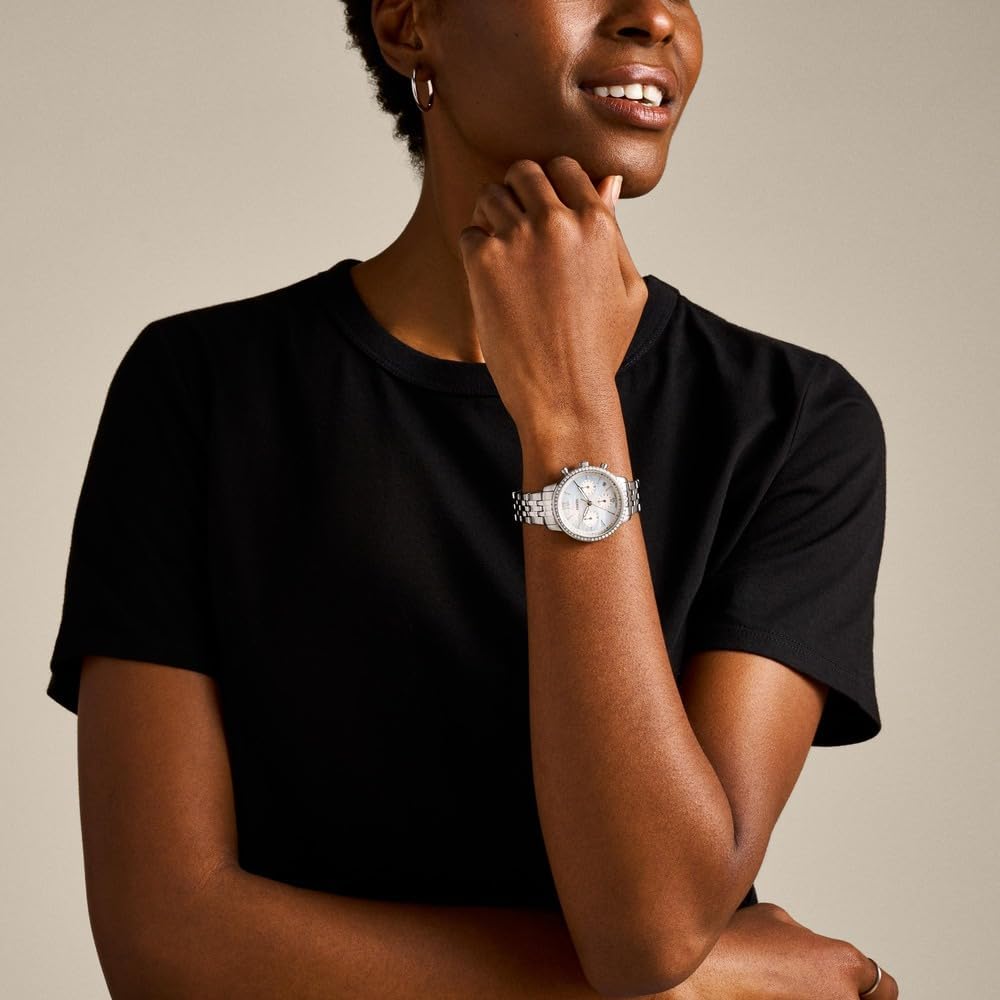 Fossil Neutra Watch for Women, Chronograph movement with Stainless steel or Leather Strap